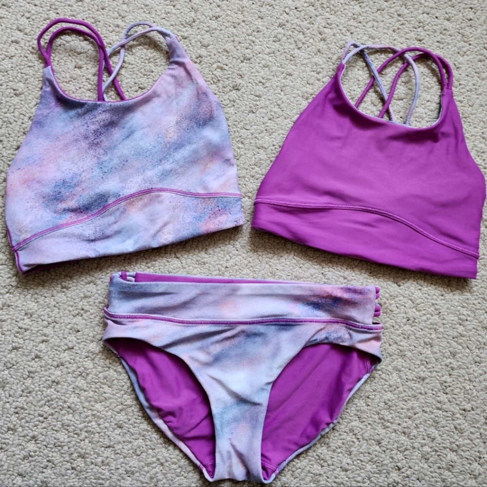Size 7 Ivivva reversible swim suit